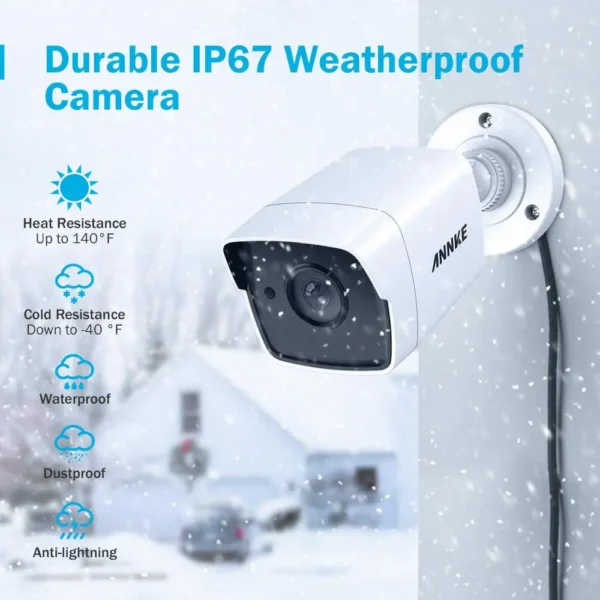 ANNKE 4X Ultra HD 5MP TVI CCTV Camera Outdoor Weatherproof White Security Surveillance System EXIR Night Vision Email Alert Kit - Image 6