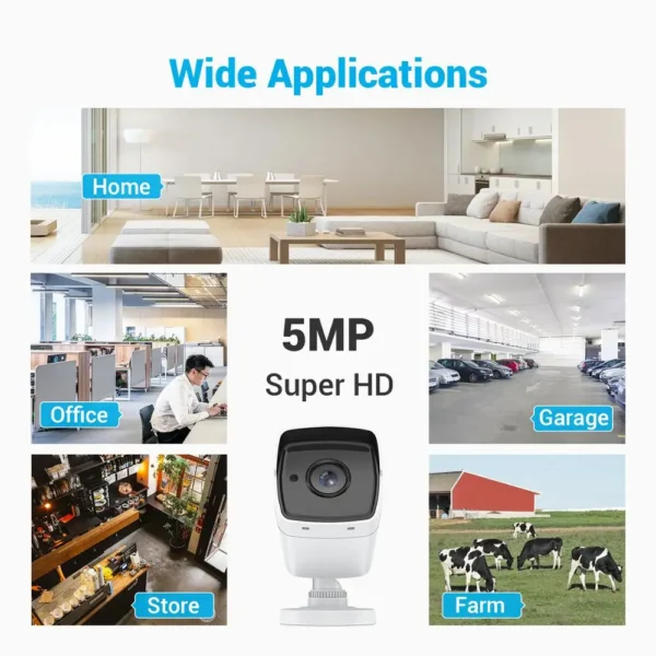 ANNKE 4X Ultra HD 5MP TVI CCTV Camera Outdoor Weatherproof White Security Surveillance System EXIR Night Vision Email Alert Kit - Image 4