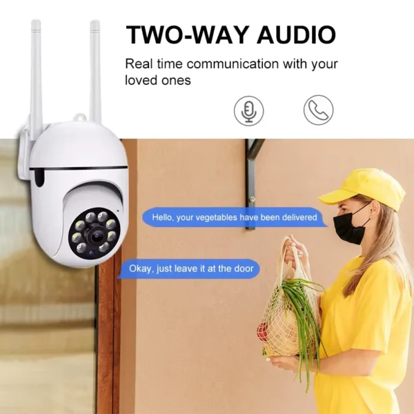 PTZ WIFI IP Camera CCTV Surveillance Two-Way Voice 4X Zoom Night Full Color Wireless Camera Audio Security - Image 4