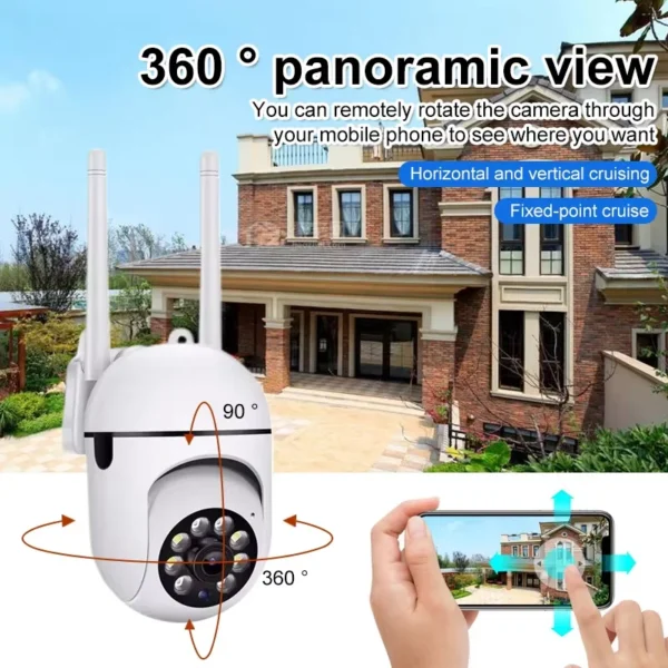 PTZ WIFI IP Camera CCTV Surveillance Two-Way Voice 4X Zoom Night Full Color Wireless Camera Audio Security - Image 3